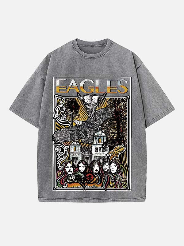 Eagles Print Round Neck T-shirt