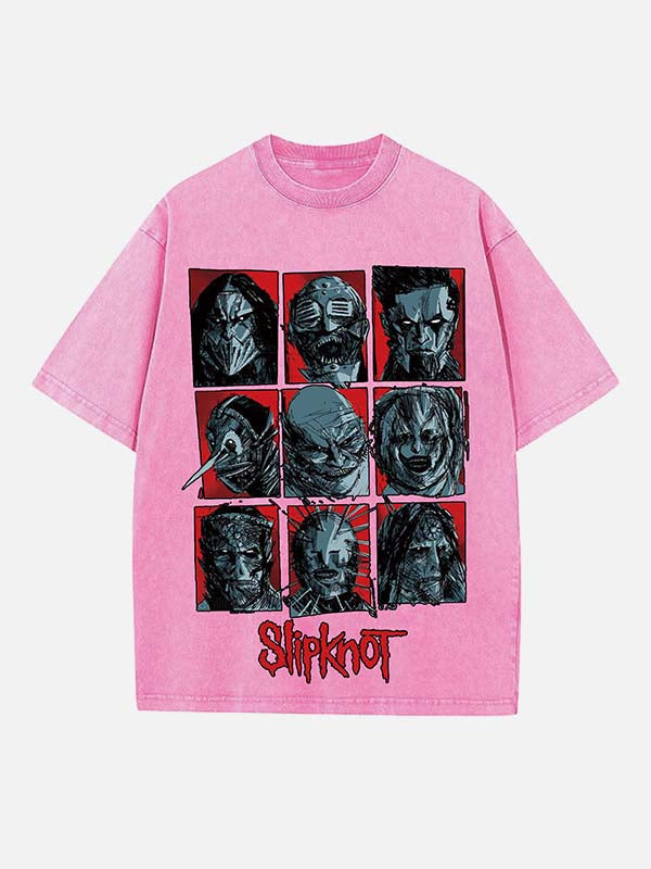 Slipknot Print Round Neck T-shirt