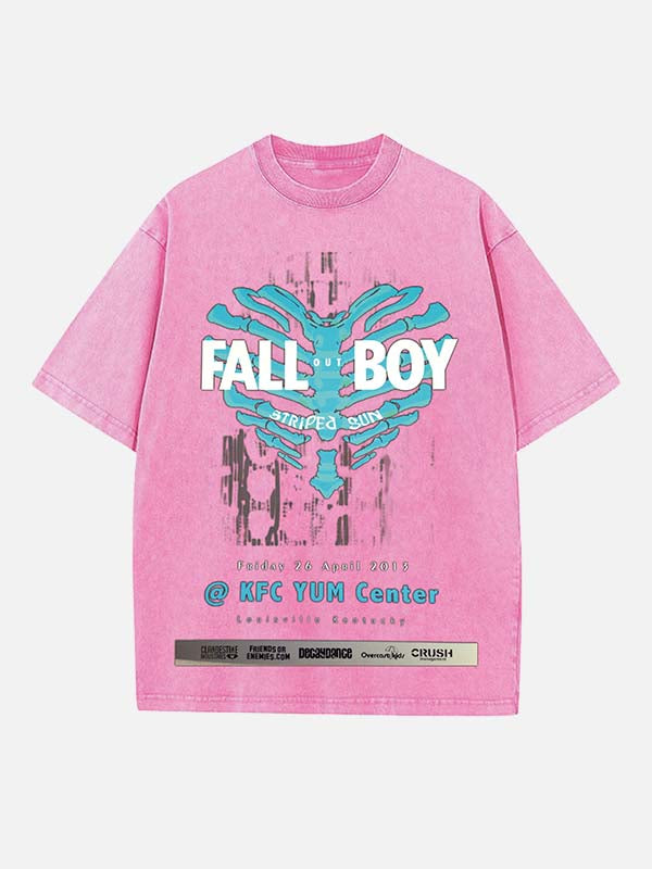 Fall Out Boy Print Round Neck T-shirt