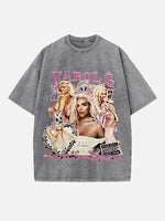 Karol G Print Round Neck T-shirt