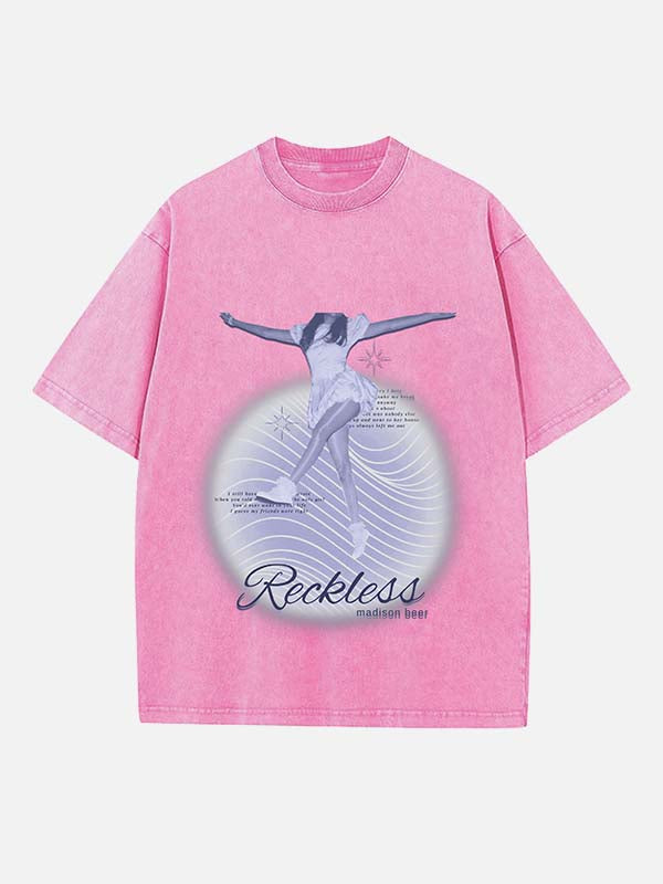 Madison Beer Print Round Neck T-shirt