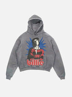 Billie Eilish Print Slant Pockets Hoodie