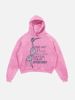 Tate McRae Print Slant Pockets Hoodie