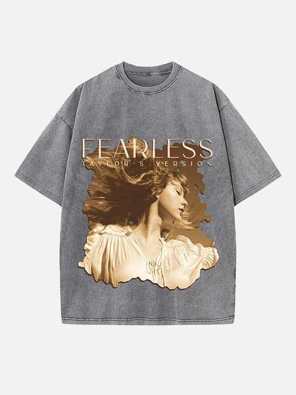 Taylor Swift Print Round Neck T-shirt