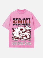 Red Hot Chili Peppers Print Round Neck T-shirt