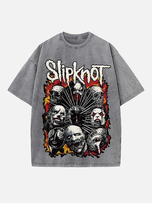Slipknot Print Round Neck T-shirt