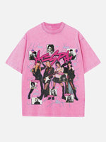 Aespa Print Round Neck T-shirt