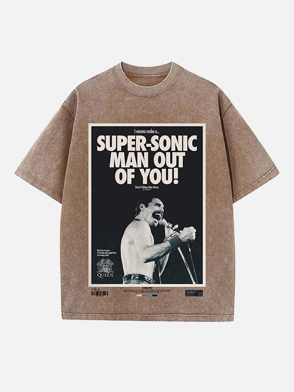 Queen Print Round Neck T-shirt