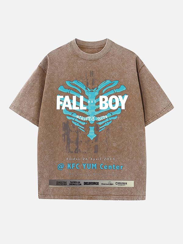 Fall Out Boy Print Round Neck T-shirt
