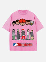 Limp Bizkit Print Round Neck T-shirt