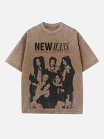 NewJeans Print Round Neck T-shirt