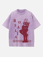 Rosalía Print Round Neck T-shirt
