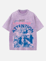 NewJeans Print Round Neck T-shirt