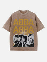 ABBA Print Round Neck T-shirt