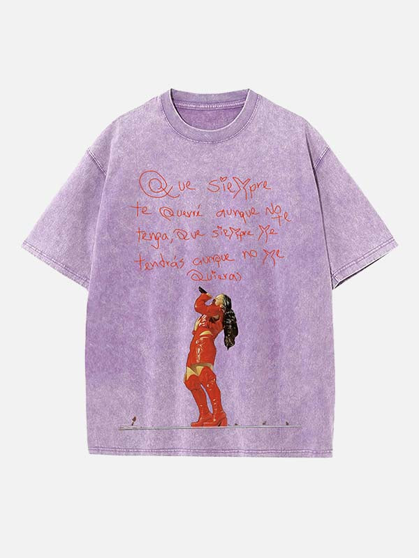 Rosalía Print Round Neck T-shirt