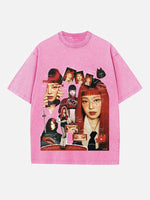 BLACKPINK Jennie Print Round Neck T-shirt
