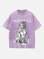 Madonna Print Round Neck T-shirt