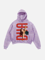 Dua Lipa Print Slant Pockets Hoodie