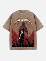 Metallica Print Round Neck T-shirt