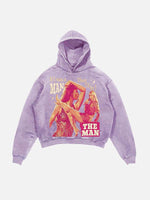 Taylor Swift Print Slant Pockets Hoodie