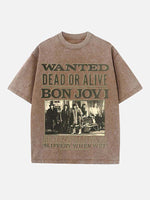 Bon Jovi Print Round Neck T-shirt