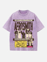 Aerosmith Print Round Neck T-shirt