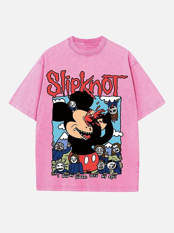 Slipknot Print Round Neck T-shirt