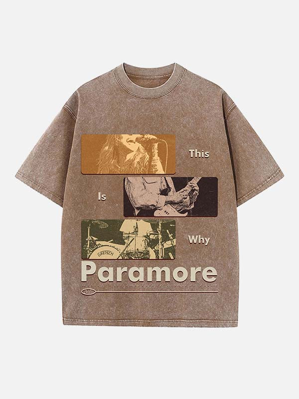 Paramore Print Round Neck T-shirt