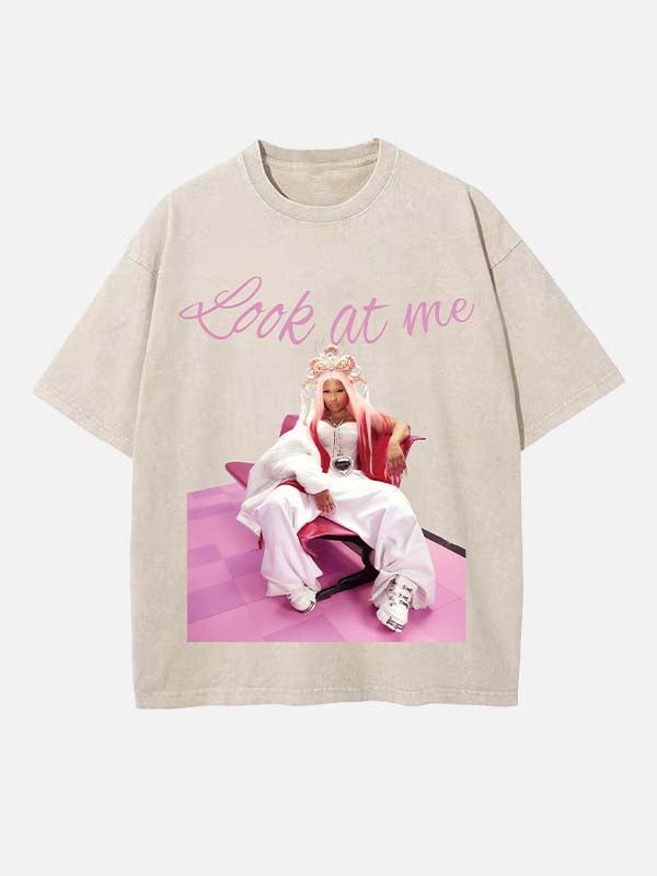 Nicki Minaj Print Round Neck T-shirt