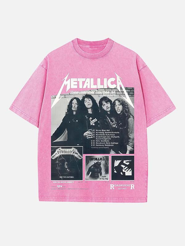 Metallica Print Round Neck T-shirt