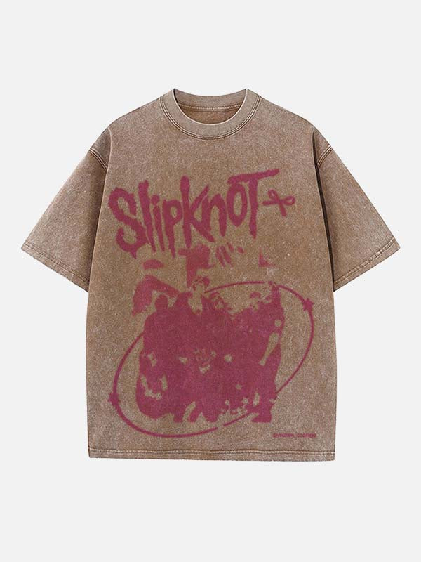 Slipknot Print Round Neck T-shirt