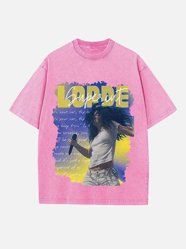 Lorde Print Round Neck T-shirt