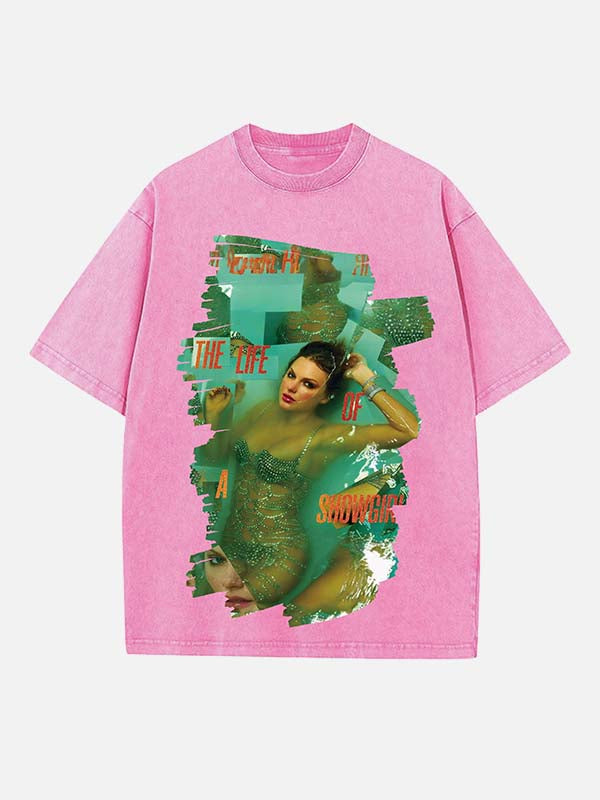 Taylor Swift Print Round Neck T-shirt