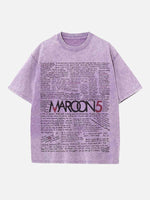 Maroon 5 Print Round Neck T-shirt