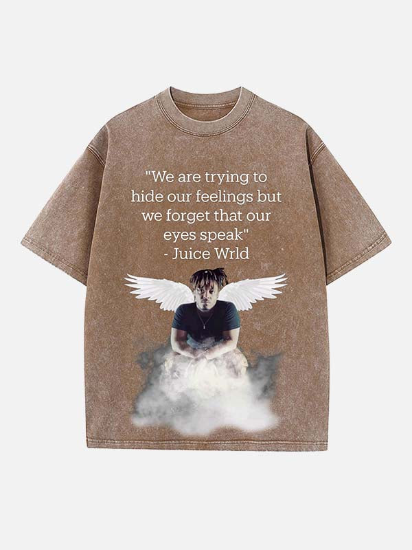 Juice WRLD Print Round Neck T-shirt