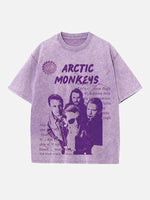 Arctic Monkeys Print Round Neck T-shirt