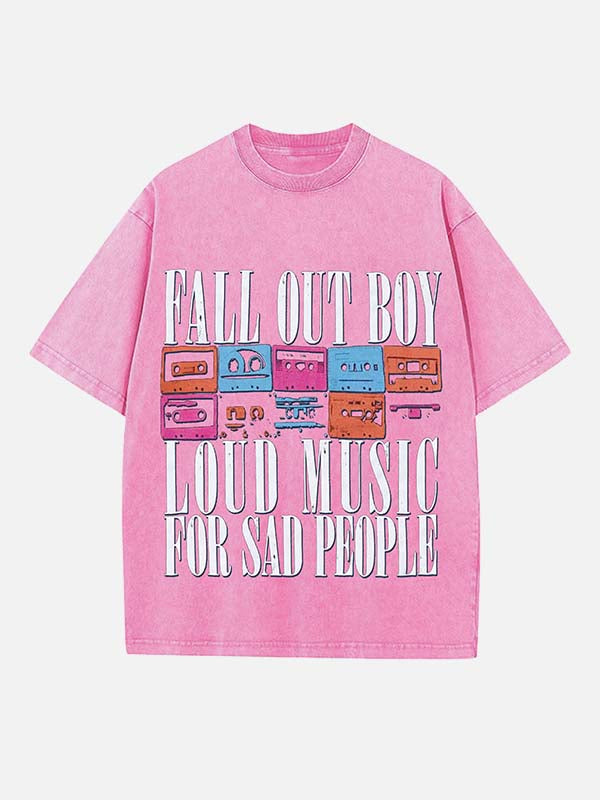 Fall Out Boy Print Round Neck T-shirt