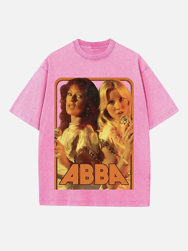 ABBA Print Round Neck T-shirt