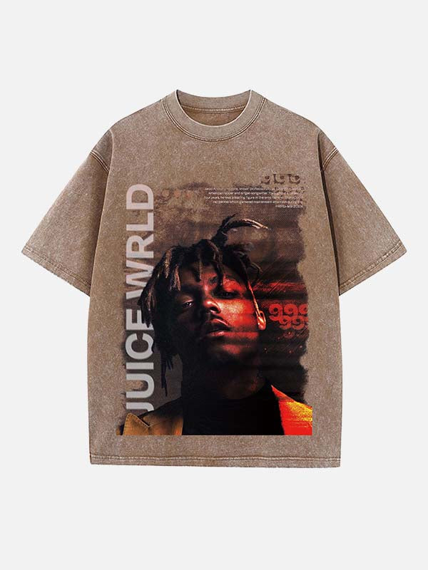 Juice WRLD Print Round Neck T-shirt