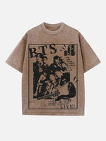 BTS Print Round Neck T-shirt