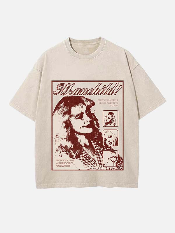 Sabrina Carpenter Print Round Neck T-shirt