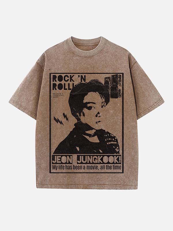 BTS Print Round Neck T-shirt