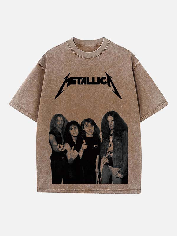 Metallica Print Round Neck T-shirt