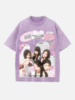 ILLIT Print Round Neck T-shirt