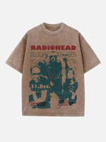 Radiohead Print Round Neck T-shirt