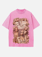 Doja Cat Print Round Neck T-shirt