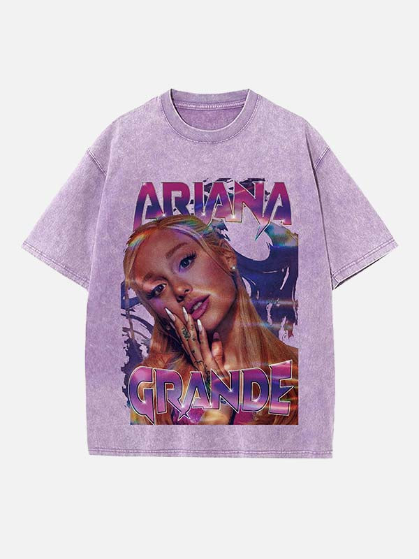 Ariana Grande Print Round Neck T-shirt