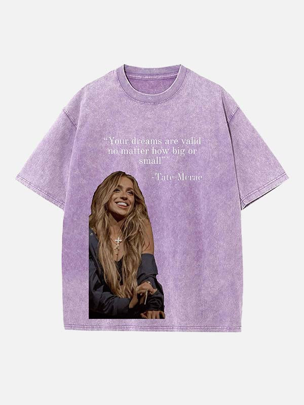 Tate McRae Print Round Neck T-shirt