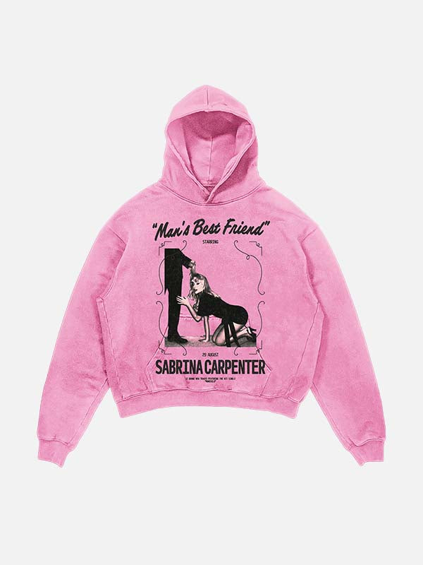 Sabrina Carpenter Print Slant Pockets Hoodie