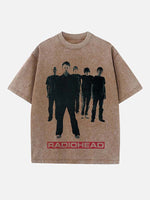 Radiohead Print Round Neck T-shirt